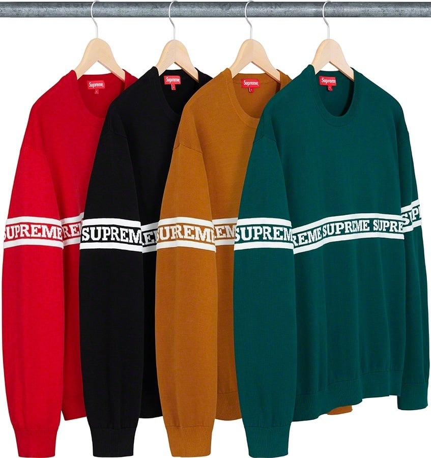 Logo Stripe Knit Top